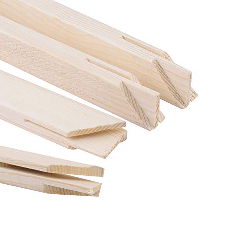 image for YCDC Solid Canvas Stretcher Frames, Premium Pine Wood Strips Bar Set, 