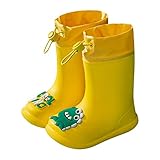 Botas de goma para niños 31 con cordón, botas antideslizantes de moda con patrón de dibujos animados de animales, botas de goma suaves de verano cortas para niños, impermeables, para niñas, niños
