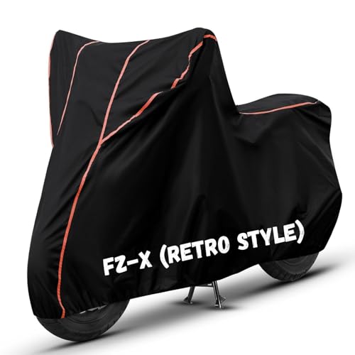 Image of Bike Cover for FZ-X (Retro Style) 100% Waterproof, Dustproof & Scratch Resistant| Fully Bottom Elastic UV Resistant Heavy Duty Body Cover | All Weather Outdoor Use