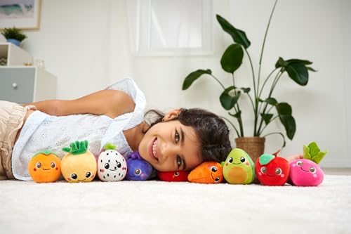 Simba Squeezlings - 12 Plüschfiguren zum Sammeln, es Wird nur EIN Artikel geliefert, Obst und Gemüse aus Plüsch, super Soft, niedliche Gesichter, ca. 8cm, ab 3 Jahren