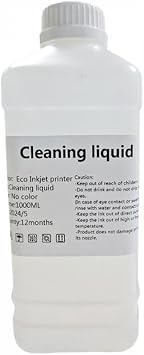 1000ML Eco-Solvent Ink Cleaning Solution Compatible with Roland Mimaki Mutoh DX5 DX7 TX800 XP600 5113 I3200 Printhead Cleaning Liquid