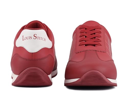 Image of LOUIS STITCH Men's Casual Lightweight Lace-Up Low-Top Sneakers for Men| Cushioned Comfort | Lightweight & Comfortable Casual Lace-Up Shoes | LSP-SNK-AVI010