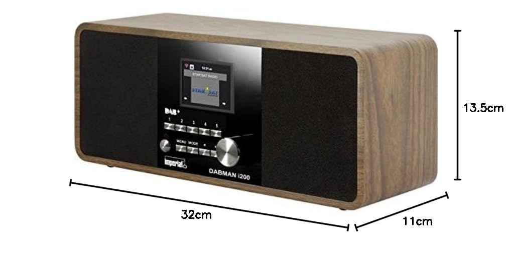 DABMAN i200 Multifunktionales Stereo-Radio Dab+ / FM/Internet Holzoptik