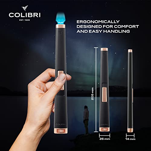 Colibri Aura 10Mm Flat Flame Torch Lighter, Multi-Purpose Butane Refillable Lighter, Candle Lighter, Camping Accessories. Single Action Torch Lighters And Refillable Butane Lighters. #TOP1