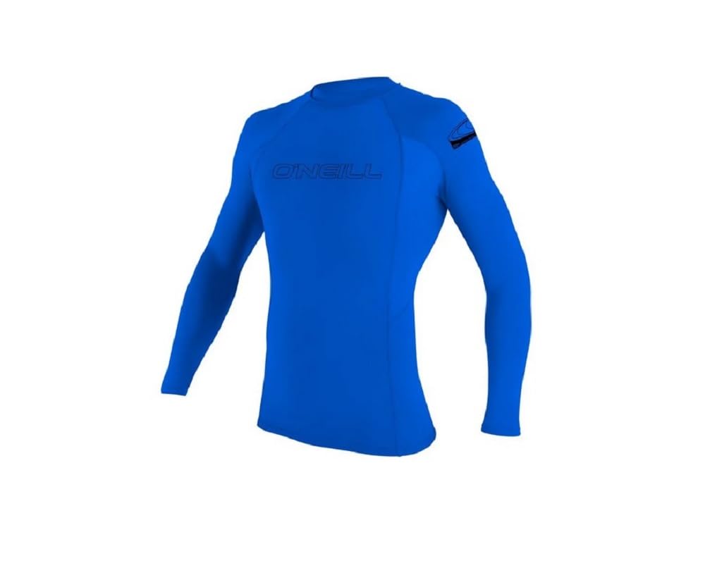 O'Neill Wetsuits Unisex Kids Youth Basic Skins Long Sleeve Rash Guard Shirt, Pacific, 12 UK