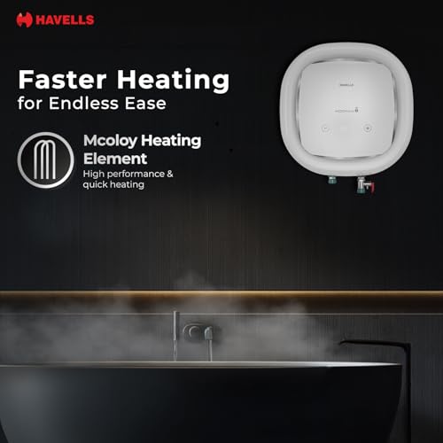 Image of Havells Adonia-i 15L Storage Water Heater(Geyser)|With Remote|Wi-Fi Control|Faster Heating|Safe to use|Saves electricity|Glass Coated Anti Rust Tank|Color Changing LED Indicator|Mcoloy Heating Element
