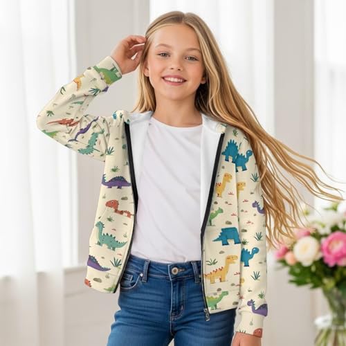 Kids Zip-Up Hoodie, Breathable Athletic Sweatshirt Fashion Cozy Winter Jacket with Kangaroo Pocket for Boys Girls2