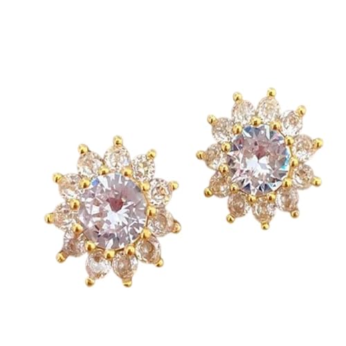Collier acier inoxydable anti-ternissement tournesol plaqué or