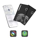 VOCOlinc Air Tag Smart Card for Android & iOS, New Dual System Rechargeable Wallet Tracker Work with Google Find Hub or Apple Find My APP, Item Finder Locator for Luggage, Suitcase. Slim 1.6mm, 2 Pack