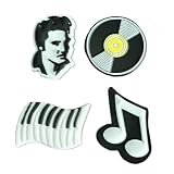 50's Rock and Rock Music Theme Shoe Charm Set Shoe Decorations Party Favors
