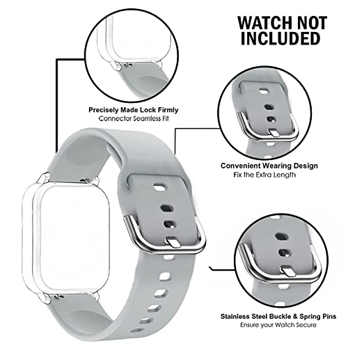 Image of 22mm Silicone Replacement Rubber Sport Watch Band Strap Compatible with for Realme Watch S / Realme Watch S Pro / Realme Watch 2 Pro (Grey)