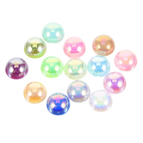 HOODANCOS 200pcs Flat Back Pearl Beads Resin Dome Pendants for Crafts Half Pearls Nail Art Decorations