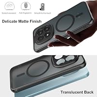 Cresee Hülle für Xiaomi Redmi Note 15 Pro Plus 5G (Note 15 Pro+ 5G) und Poco M8 Pro 5G, Magnetische Case Kompatibel mit Magsafe, Matte Transluzente Harte Rückseite + TPU Bumper Handyhülle, Schwarz – Ansicht 5