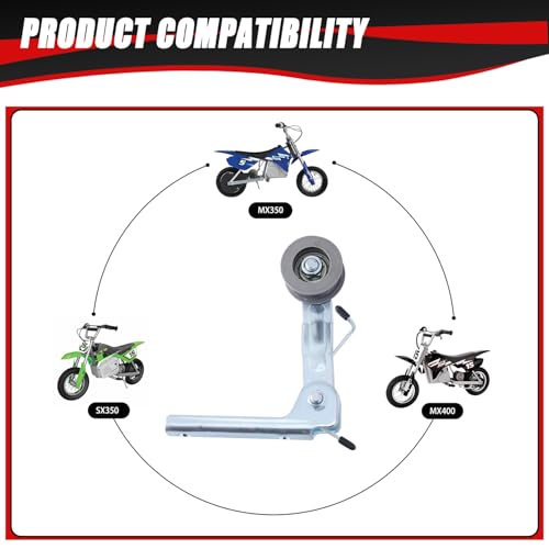 Image of KAMIER MX350 Chain Tensioner Adjuster with Spring Replacement for Razor MX350 MX400 SX350 ZR350 Dirt Rocket Bike Kids Electric Motocross Off Road Heavy Duty Parts Silver Razor Part W15128050079