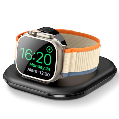 for Apple Watch Magnetic Charging Dock - Fast Magnetic Charger Stand, Compatible with Apple Watch Series 2/3/4/5/6/7/8/9/10/Ultra 1 2, Supports Nightstand Mode, Portable Design for Travel by ZIKUREL - Used condition - US$11.09