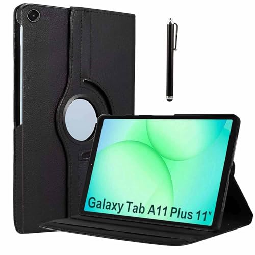 Image of ProElite Cover for Samsung Galaxy Tab A11 Plus 11 inch Case Cover, 360 Rotatable Smart Flip Case Cover for Galaxy Tab A11+ 11 inch Tablet with Stylus Pen, Black