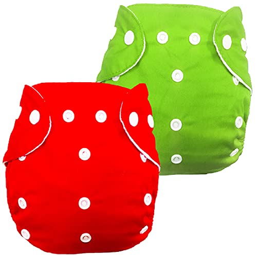 Image of Babymoon (SET of 2) Cloth Diaper Cover Designer Premium Reusable, Adjustable Size, Waterproof, Washable, Pocket Cloth Diaper Nappie (Without Inserts)