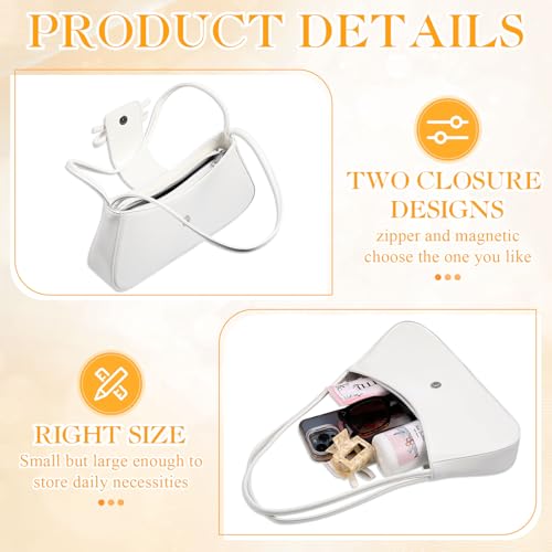 Abbylike Bow Shoulder Bag for Women with Rhinestone Bow Charm Handbags Trendy Y2K Purses Leather Clutch Bag Cute Purse4