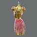 ZYDANC Customized Rhinestone Dress Fringe Latin Competition Outfit Professional Dance Costume for Samba Rumba Cowboy,Red,M