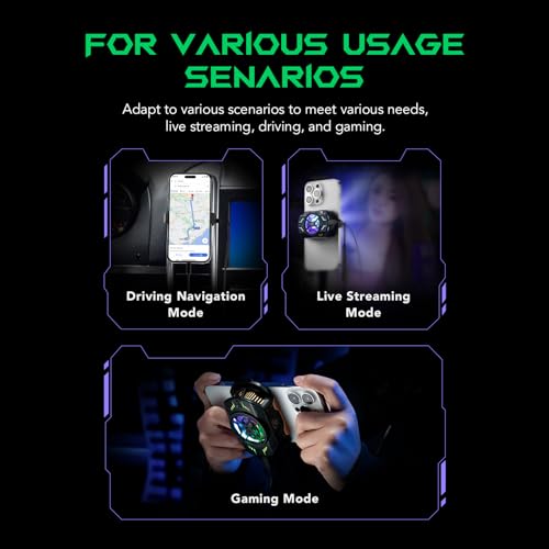 Image of Black Shark 4 Pro Phone Cooler Fun for Gaming, Cell Phone Cooler for iOS /Android (2.63-3.46 Inches) Semiconductor Heatsink Cooling