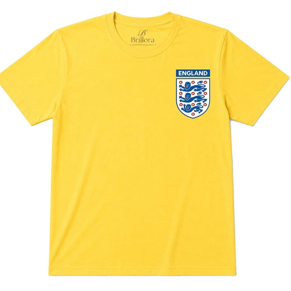 Womens Kids Mens England Football Shirt Rugby Shirt Collection: Lioness England T-Shirt, Top, and T Shirt Yellow