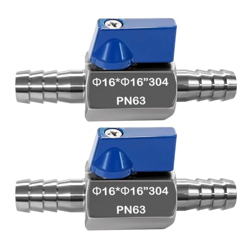 Beduan 5/8" Hose ID Ball Valve 304 Stainless Steel (Pack of 2)
