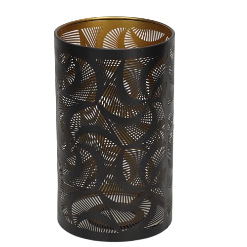 Pantalla de Cilindro de Hierro, Cubierta de Pantalla de Lámpara de Metal Hueco para Bombilla E27 E26, Metal Grabado Calado Extraíble Redondo Pantalla Decorativa, Pantalla Pequeña