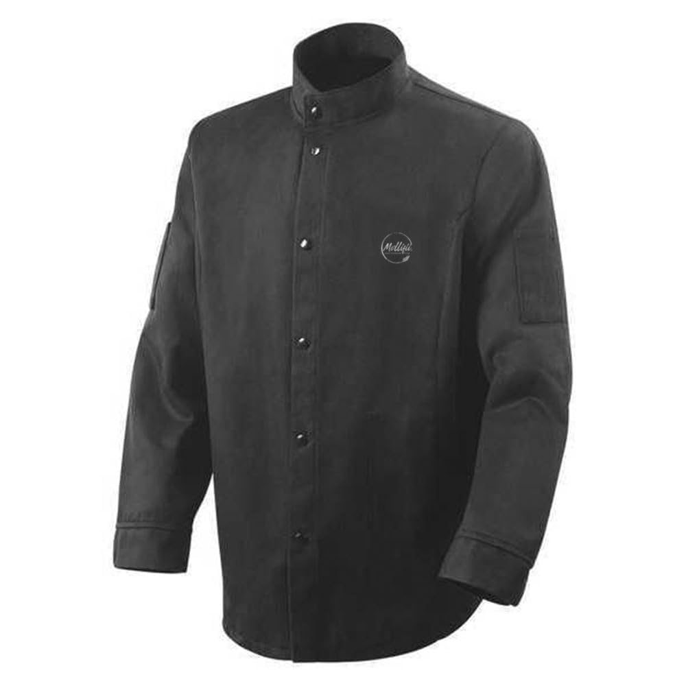 MOLLIFII Welding Jacket, Black, Carbonized Fiber, XL, Mfr: 1360-X-A