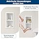 Neohomee Wandnische Dusche Versenkte Fußstütze mit Regal 304 Edelstahl Weiße Nische mit rutschfest Silikonpads für Badezimmer, 34x18cm