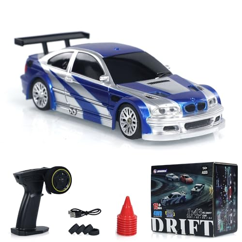 Image of 1 /43 RC Scale Ready to Go Race Car Remote Control Drift 4WD Mini Lights System 4WD Racing Car RC Full Proportional 2.4g Mini Race Gift Radio Control High Speed Model Without Gyro,