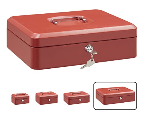 ARREGUI Elegant C9244 Caisse à monnaie et billets à clé pour ranger et transporter l'argent | Caisse en acier monnayeur et compartiment pieces | Coffre fort...