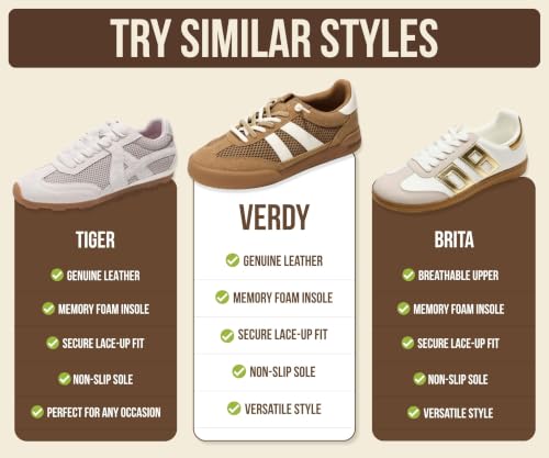 Image of Genuine Leather Slip On Sneakers for Women with Leather Memory Foam Insole | Memory Foam Insole Lightweight Shoes for Women - Womens Fashion Sneakers - Comfortable Women Footwear Everyday Essentials