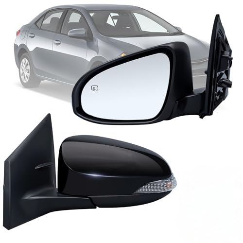 Left Driver Side Mirror Compatible With Toyota Corolla 2014-2018 With Heated Turn Signal Light 7-Pins Power Glass Rear View Mirror by VMDCcdz - Used condition - US$42.87