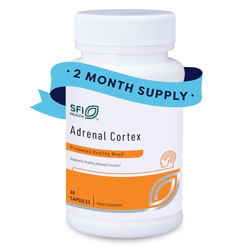 SFI Health - Klaire Labs SFI Health Adrenal Cortex - Targeted Adrenal Support Supplements for Cortisol Health - Purified, BSE-Free Lyophilized Extract from Pasture-Fed Bovine (60 Capsules)
