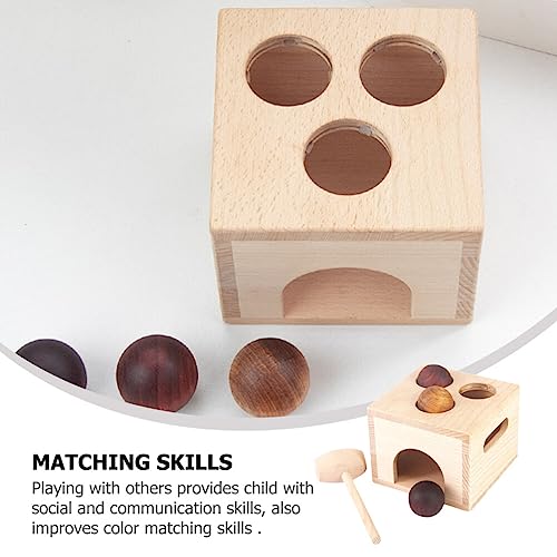 Toyvian Brinquedos De Bater Uma Bola Brinquedos De Martelo E Queda De Bola Brinquedos De Madeira Pun