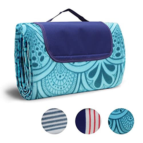 Kanbun cobertor de piquenique extra grande floral piquenique ao ar livre tapete de praia dobrável gr