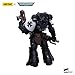 JOYTOY Action Figures Warhammer 40K Space Marines 1/18 Movable Model Collectible Figurine Ages 15+ (Black Templars Outriders Brother Valtus)