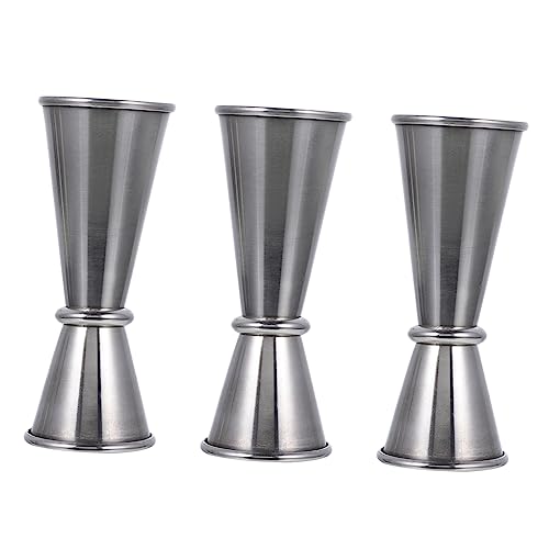 Garneck Cocktail Jigger Set 3pcs Stainless Steel Measuring Cups Ounce Jigger for Bars Restaurants and Home