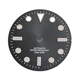 XIOKLM Reloj con luz Solar de 29mm, Esfera Luminosa, Ajuste NH35 ETA 2824 2836 8215 8205 821a Dg2813 3804, Relojes Movimiento automático(Black-Rose nial)