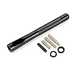 A estrenar y unir DShanLa 12 cm 4.7 pulgadas Black Brex Carbon Fibra de carbono Radio FM Antena Antena para Benz Smart Fortwo DShanLa