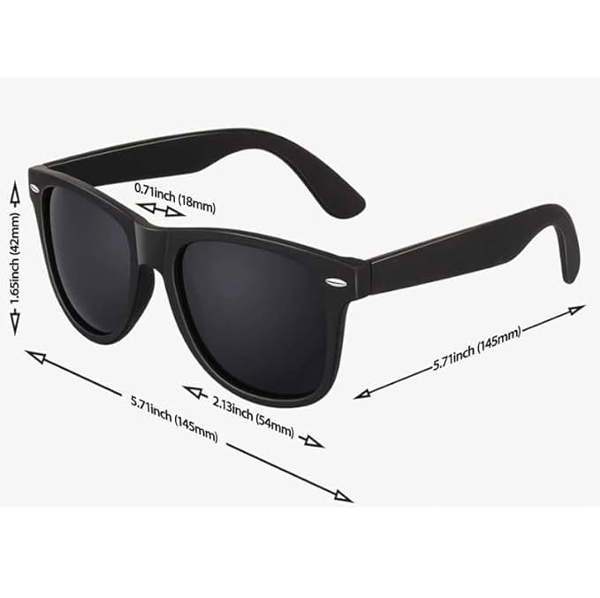 Image of Unisex Stylish Round Sunglasses | TAC Polarized Lens | 100% UV Protection | Men & Women Driving Bikes, Outdoor Sports, Hiking & Travel Eyewear (black sunglass)
