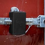 PACLOCK | UCS-82A Container Lock | Anodized Aluminum | Anti Theft Device | 6 Pin Cylinder | One Lock Keyed to a Number U-Pick! with 2 Keys | Hidden Shackle | Black