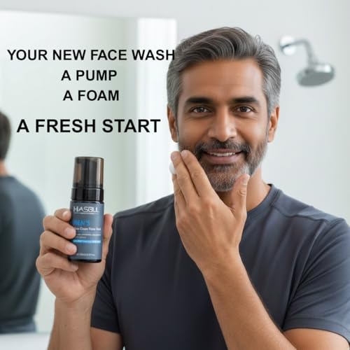 Image of Men's Deep Clean Face Wash | 100ml | With Niacinamide, Saffron, Tulsi, Oat & Himalayan Botanicals | Deep Cleansing, Oil Control & Anti-Aging | Brightening & Hydrating | Sulfate-Free | pH 5.5