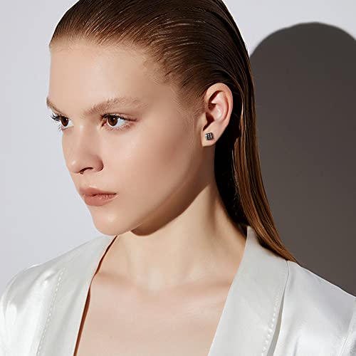 Mens Earrings Stud Dice Shape Mens Square Earrings Hypoallergenic Stud Earrings Fashion Dainty 8mm for Father Son or Cool Girl3