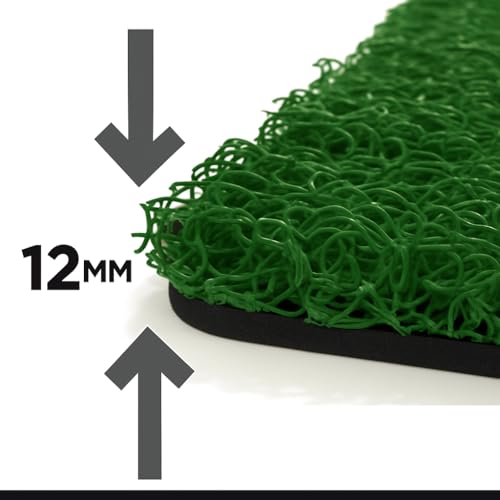 Image of CARNEST Premium Grass PVC Mats, 12mm Thickness, 100% Waterproof and Dustproof Car Floor Foot Mats, Universal Fit in All Cars, Complete Set of 5 Piece Compatible for IKON,Green