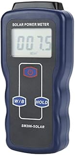 Solar Power Meter SM206 Digital Solar Power Meter Sunlight Meter Sun Light Radiation Measuring for Radiations Measuring Testing Instrument Solar Power Radiation Meter W/m²&Btu Two Units