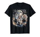 Wolf 4th Of July Howling Wolves Under Moon American Flag T-Shirt