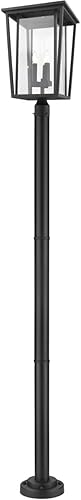 Miniatura 1 de Z-Lite 571PHXLR-567P-BK - Lámpara de montaje en poste para exterior, color negro