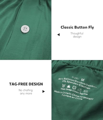 EA'S SECRET Men’s Pajama Shorts Bamboo Rayon Lounge Sgorts Soft Comfy Breathable Sleep Shorts for Men with Pockets4