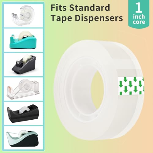 Image of OWLKELA 12 Rolls Clear Tape Refills, 60U, 0.7 inch x 1000 inch
